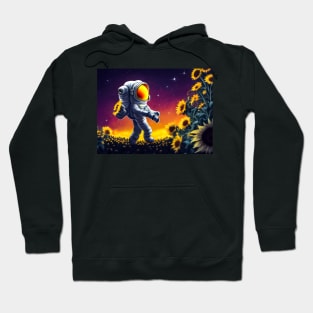 Astronaut sunflower garden Hoodie